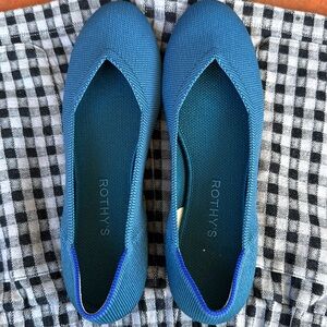 New Rothy’s Blue Round Toe Comfort Casual Womens Ballet Flat Womens Size 8.5